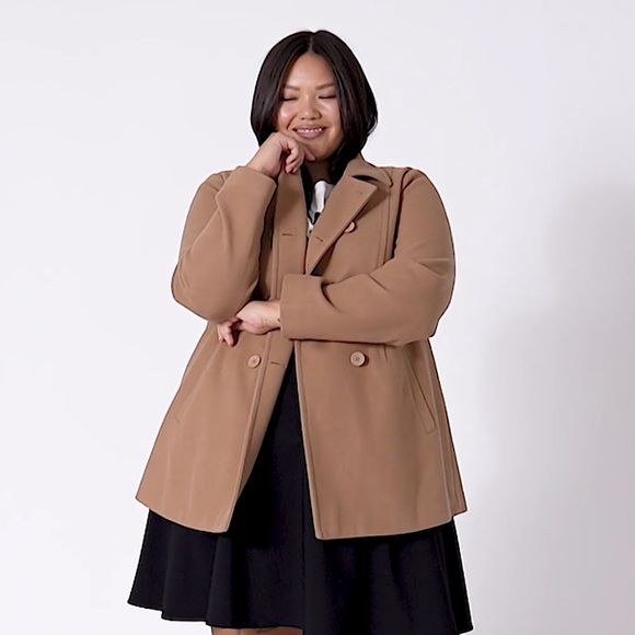 Torrid Softest Coat Double Breasted Peacoat Camel Color Size 6X NWOT - Picture 5 of 16